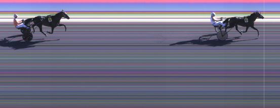 Målfoto for løp 1 på bane KL den 04.08.2024