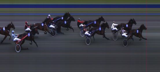 Målfoto for løp 1 på bane HA den 08.06.2014