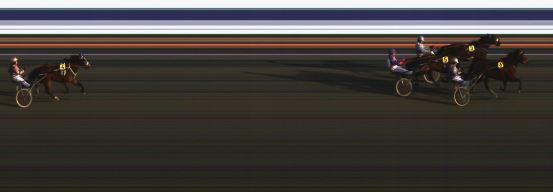 Målfoto for løp 1 på bane HA den 11.04.2015