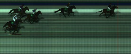 Målfoto for løp 2 på bane HA den 07.02.2016