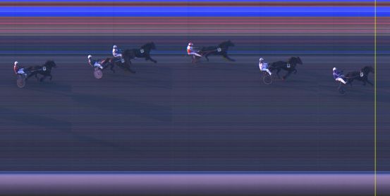 Målfoto for løp 1 på bane LE den 24.03.2014