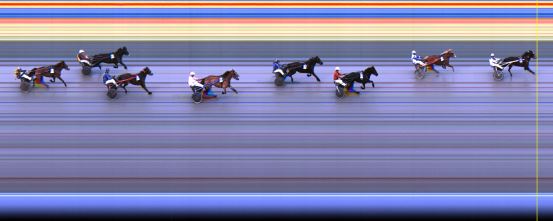 Målfoto for løp 2 på bane LE den 15.04.2014