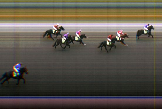 Målfoto for løp 9 på bane LE den 12.05.2014