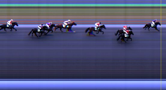 Målfoto for løp 8 på bane LE den 14.07.2014