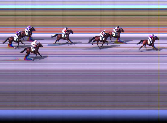 Målfoto for løp 7 på bane LE den 17.07.2014