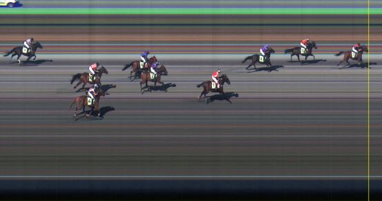 Målfoto for løp 1 på bane LE den 26.07.2014