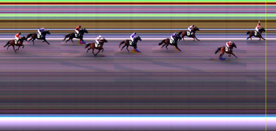 Målfoto for løp 3 på bane LE den 08.09.2014