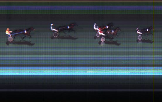 Målfoto for løp 2 på bane LE den 09.02.2015