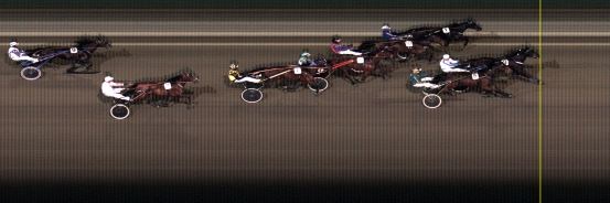 Målfoto for løp 1 på bane LE den 16.02.2015