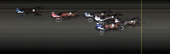 Målfoto for løp 1 på bane LE den 13.02.2017