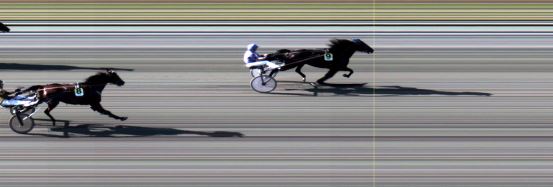 Målfoto for løp 1 på bane LE den 23.07.2018