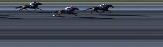 Målfoto for løp 1 på bane LE den 09.08.2021