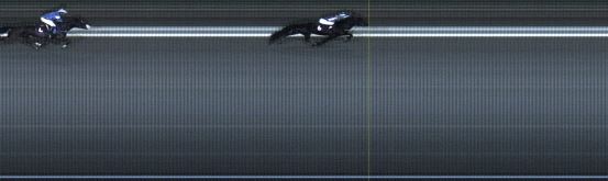 Målfoto for løp 2 på bane LE den 13.12.2021