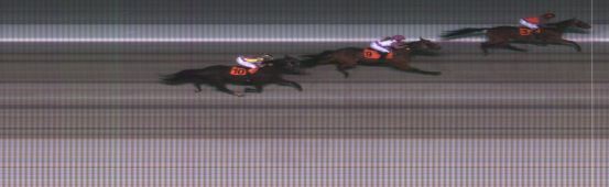 Målfoto for løp 2 på bane MO den 13.02.2018