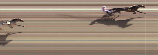 Målfoto for løp 1 på bane MO den 10.07.2018