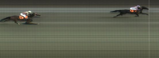 Målfoto for løp 2 på bane MO den 18.09.2018