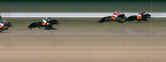 Målfoto for løp 1 på bane MO den 12.03.2019