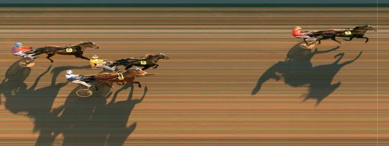 Målfoto for løp 1 på bane MO den 09.04.2019