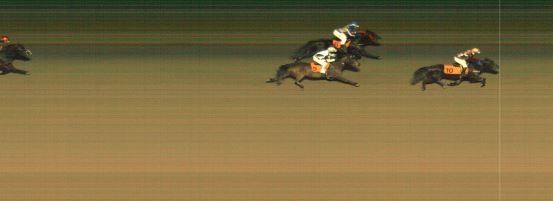 Målfoto for løp 8 på bane MO den 10.03.2020