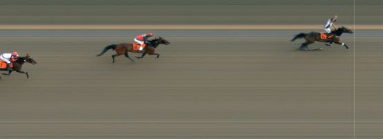 Målfoto for løp 8 på bane MO den 14.07.2020