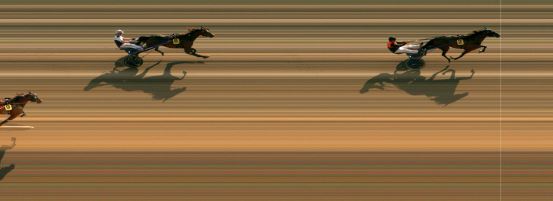 Målfoto for løp 1 på bane MO den 12.07.2021