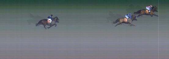 Målfoto for løp 1 på bane MO den 18.03.2023