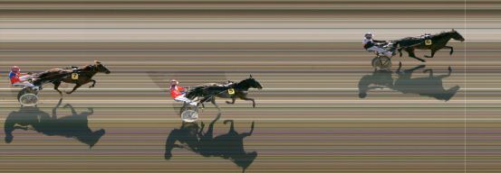 Målfoto for løp 1 på bane MO den 11.08.2023