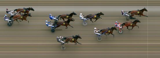 Målfoto for løp 1 på bane MO den 28.08.2023