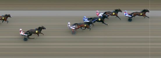 Målfoto for løp 1 på bane MO den 28.03.2024