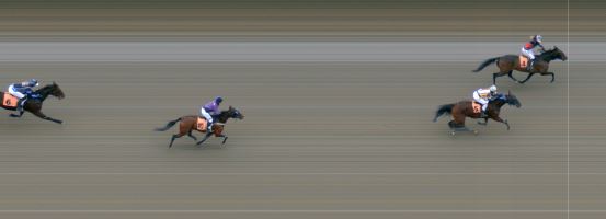 Målfoto for løp 3 på bane MO den 28.03.2024