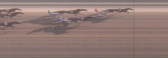 Målfoto for løp 1 på bane OA den 14.10.2024