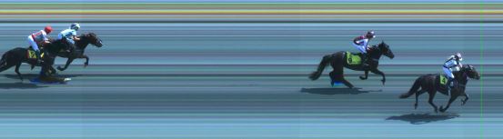 Målfoto for løp 1 på bane ST den 19.07.2014