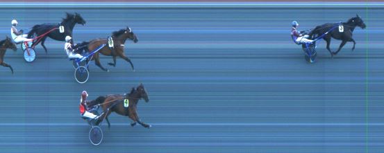 Målfoto for løp 1 på bane ST den 31.07.2016