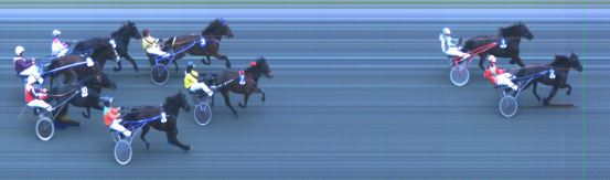 Målfoto for løp 2 på bane ST den 15.04.2018