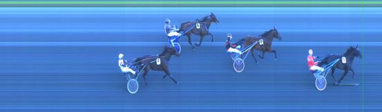 Målfoto for løp 1 på bane ST den 28.04.2018