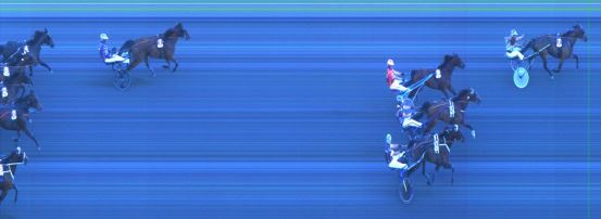 Målfoto for løp 8 på bane ST den 11.07.2018