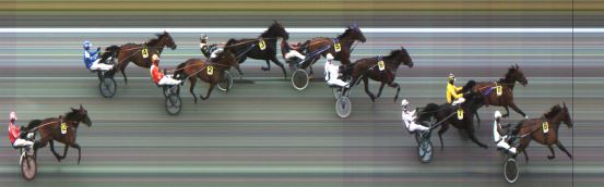 Målfoto for løp 1 på bane ST den 09.03.2019