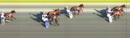 Målfoto for løp 1 på bane ST den 16.08.2020