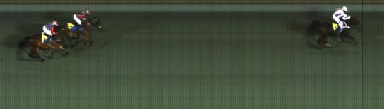 Målfoto for løp 1 på bane ST den 19.03.2021