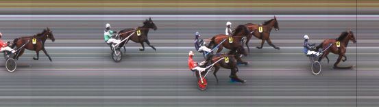 Målfoto for løp 1 på bane ST den 09.05.2021